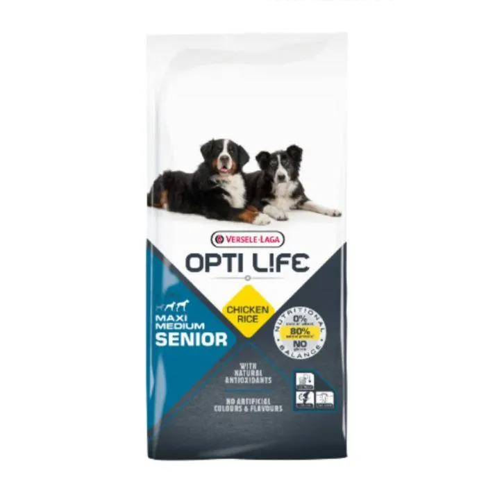 Opti Life Senior Medium & Maxi Hondenvoer 12,5kg