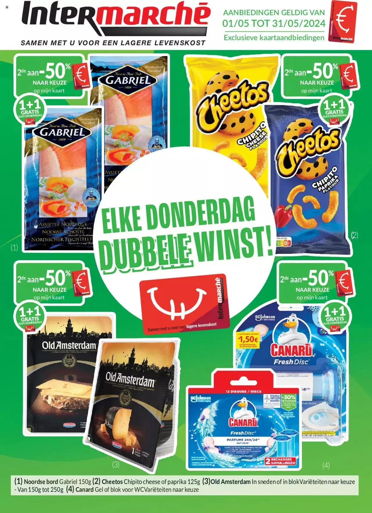 Intermarché De meiaanbiedingen met de Intermarché-kaart van 31 mei tot 31 december 2024 - folder pagina 1