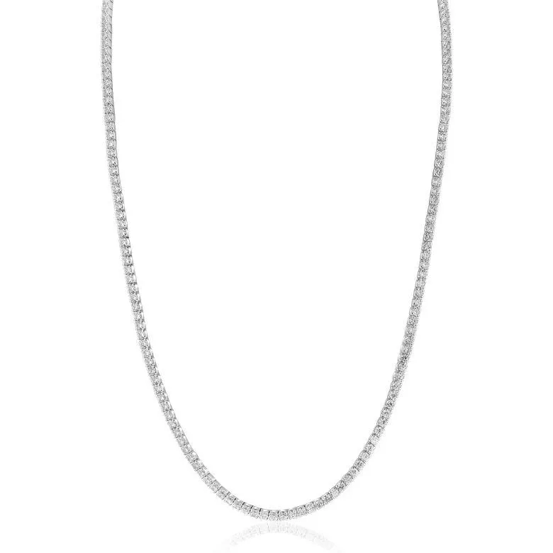 ZINZI zilveren tennis collier 45cm met rijzetting witte zirconia's 2,3mm breed ZIC2795