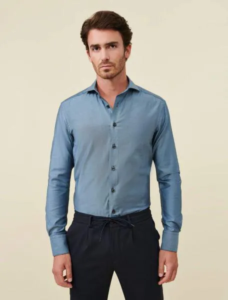 Sabato Overhemd Donkerblauw