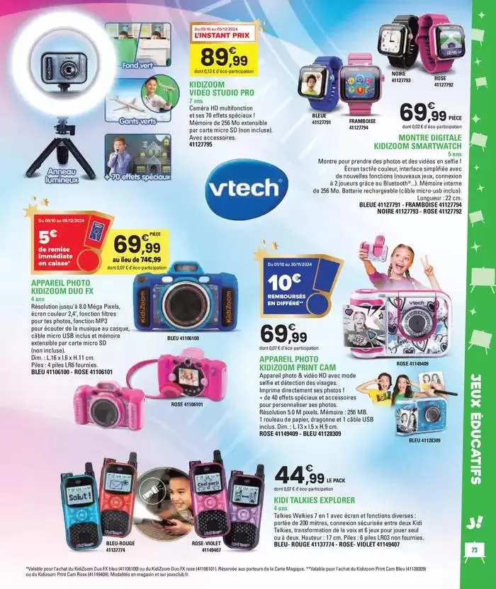 Jouez À L'infin van 29 oktober tot 5 december 2024 - folder pagina 73