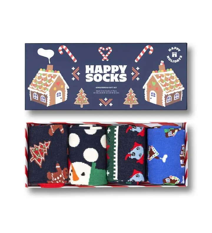 4-Pack Gingerbread Socks Gift Set
