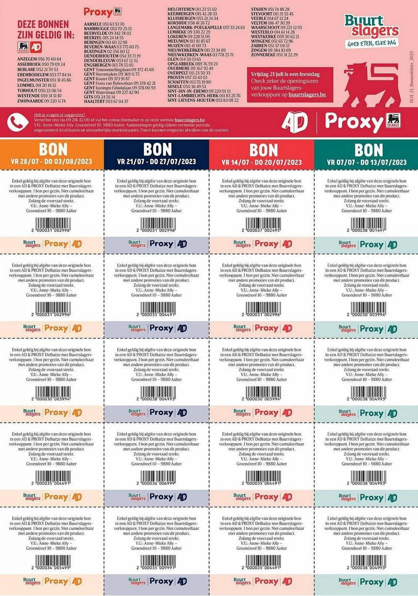 Buurtslagers folder van 7 juli tot 3 augustus 2023 - folder pagina 2