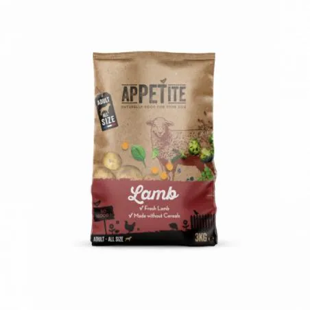 APPETITE CROQUETTES SANS CÉRÉALES CHIEN AGNEAU&POULET ADULTE 3KG
