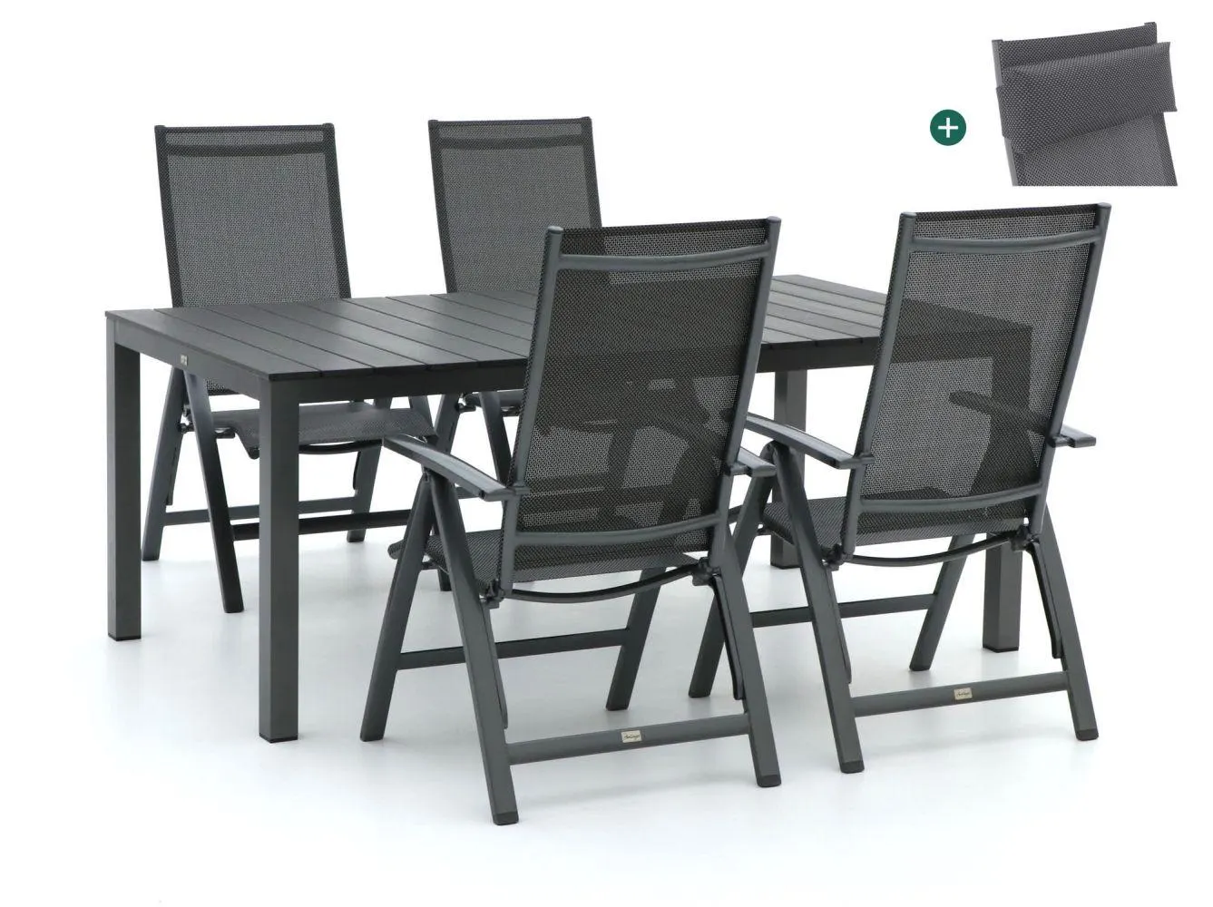 Bellagio Avenza/Fidenza 183cm dining tuinset 5-delig verstelbaar
