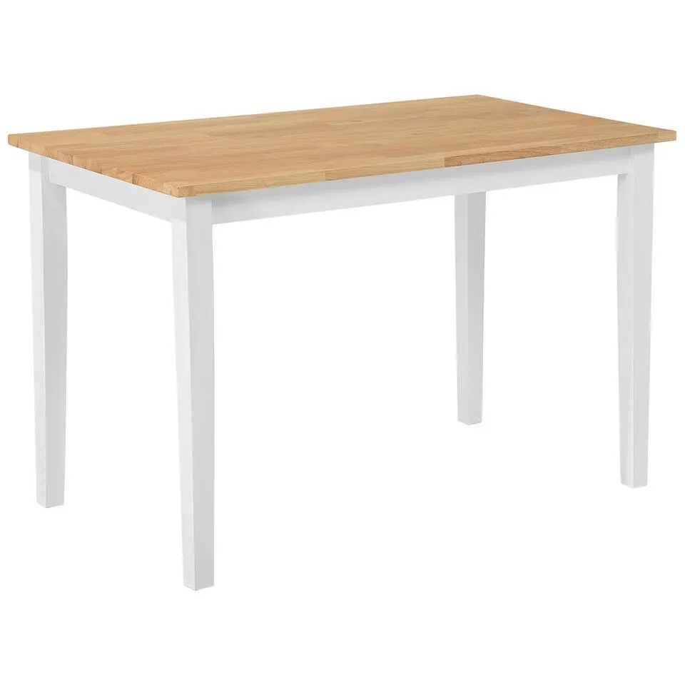 GEORGIA - Eettafel - Wit - 68 x 115 cm - Rubberhout