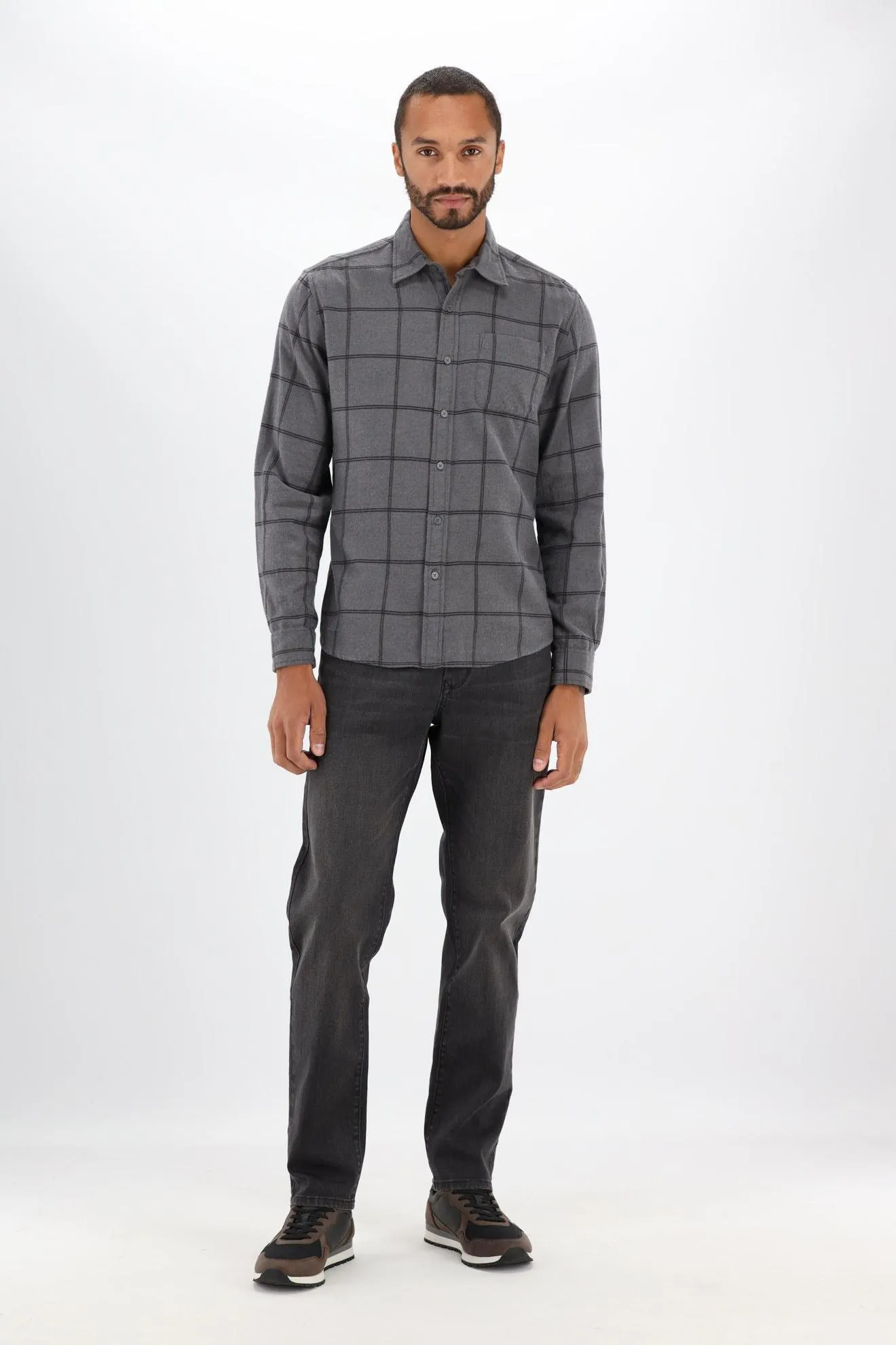 Grijs geruit hemd