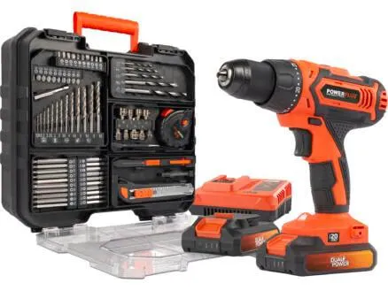 Powerplus Dual Power POWDP15301 accu schroefboormachine 20V Li-Ion + 2 accu's + lader + 78 accessoires