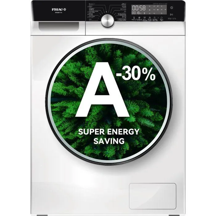 Friac wasmachine WA8411A - 8 kg - 1400 T/min - Energieklasse A-30%