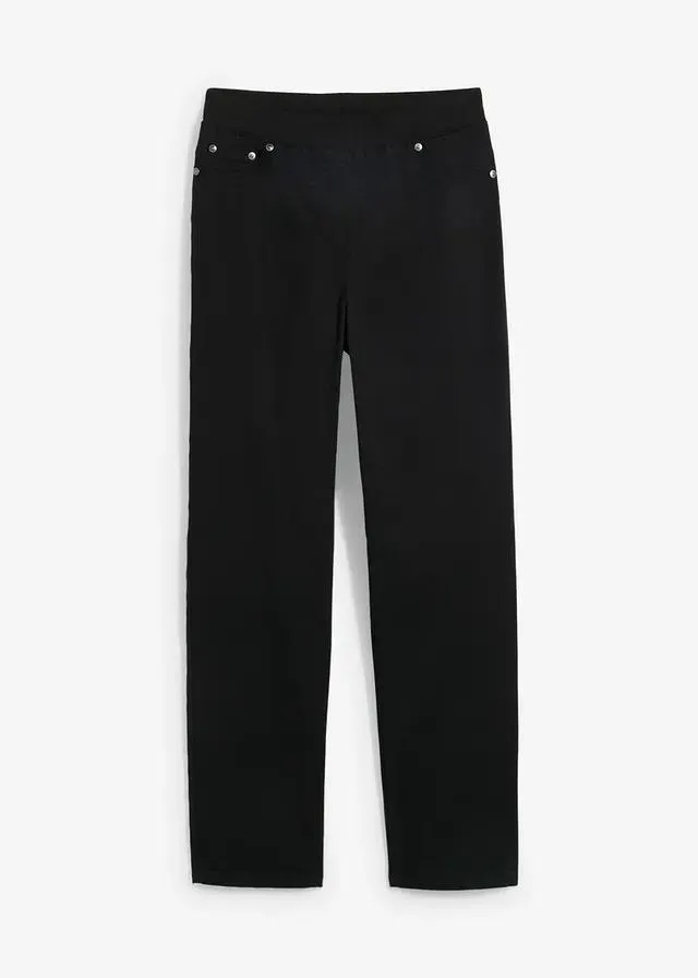 Pantalon à enfiler avec taille confortable, Straight