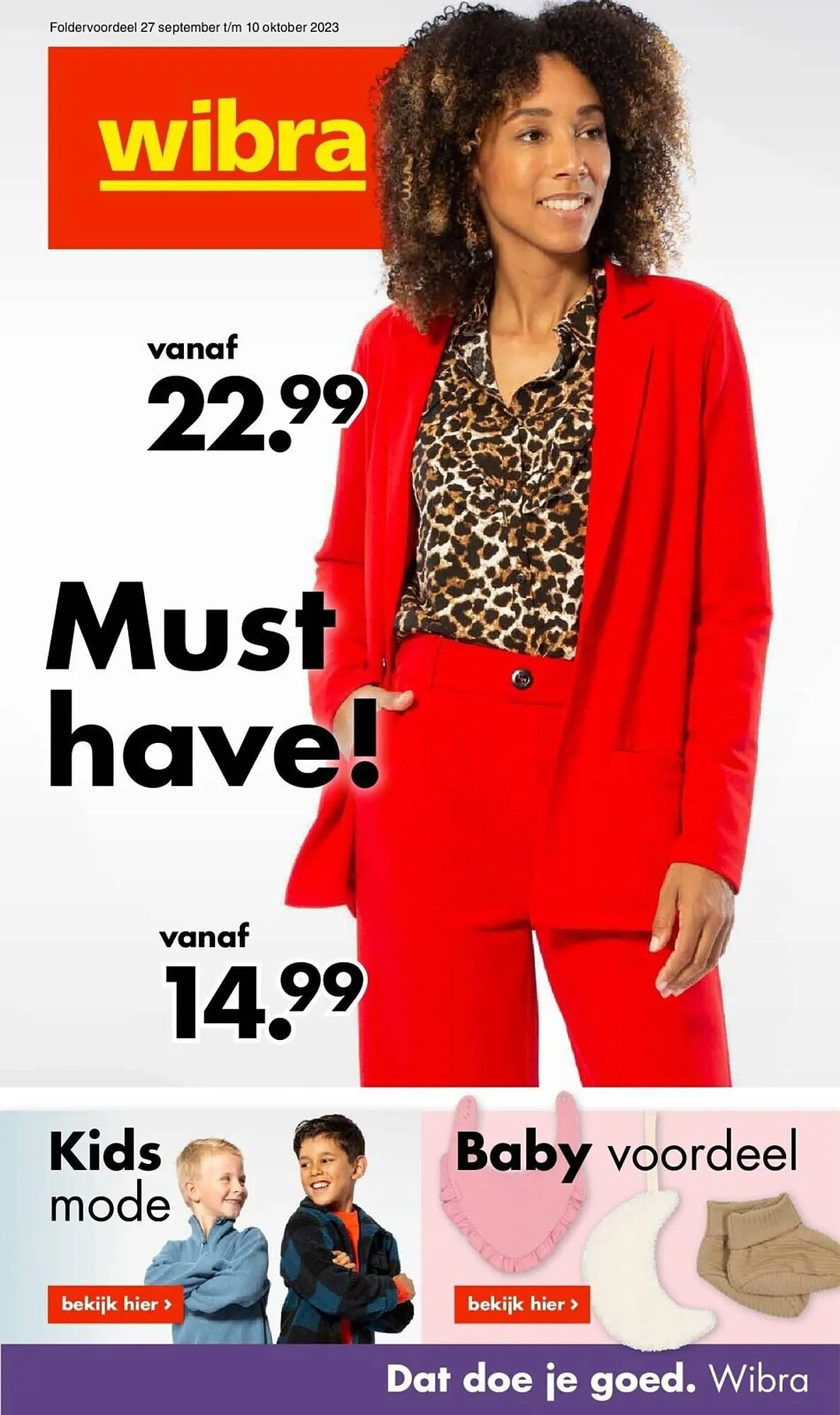 Wibra Folder van 25 september tot 28 september 2023 - folder pagina 1