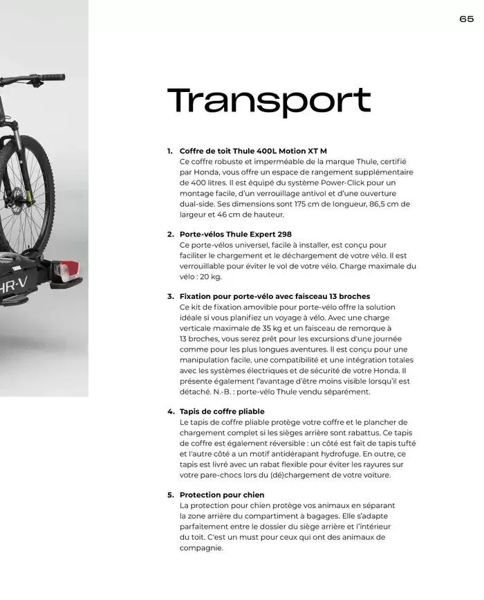 Honda HR-V E:HEV Full Hybrid van 21 november tot 21 november 2025 - folder pagina 65