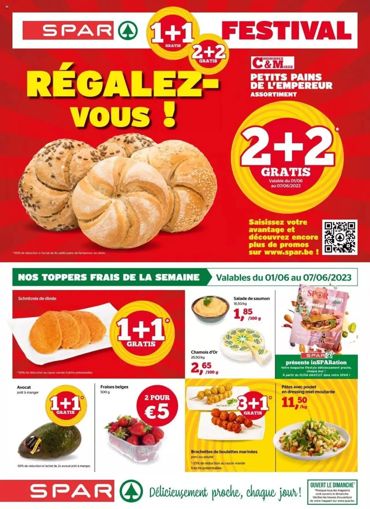 Spar publicité van 14 juni tot 31 december 2023 - folder pagina 1