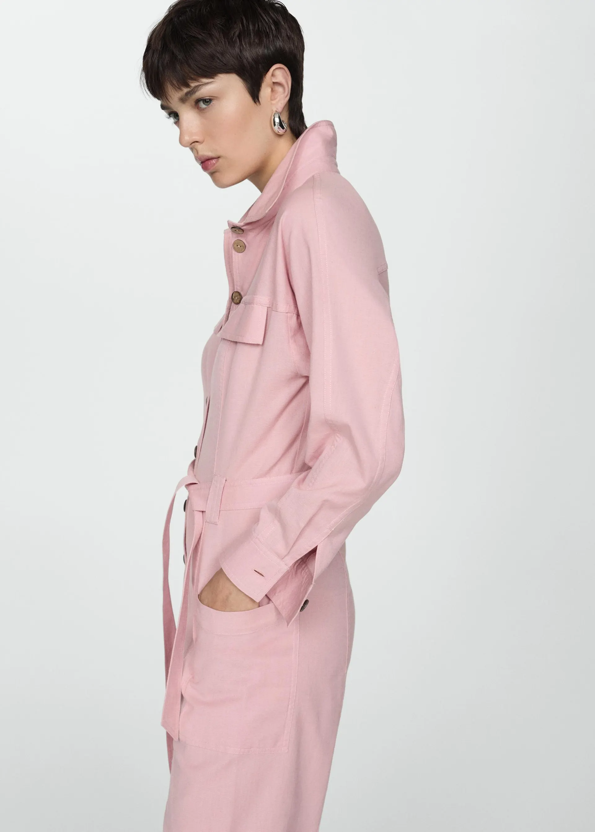 Lange jumpsuit met knopen