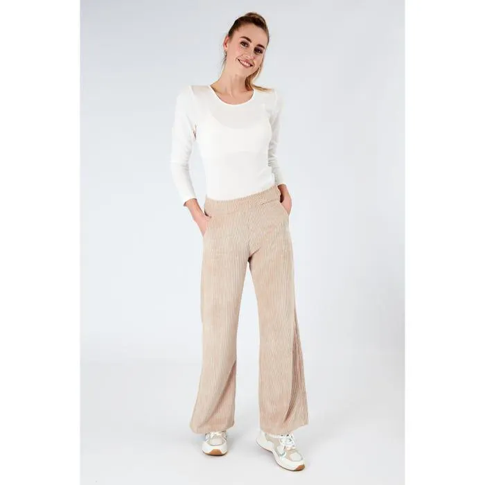 Broek corduroy effen