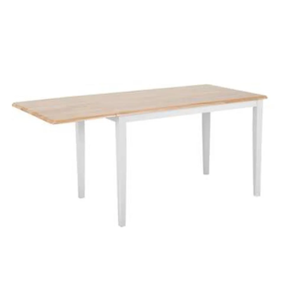 LOUISIANA - Eettafel - Wit - 75 x 120/160 cm - Rubberhout