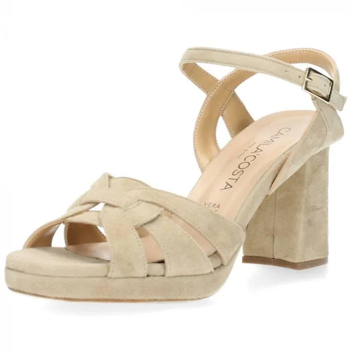 Beige sandalen