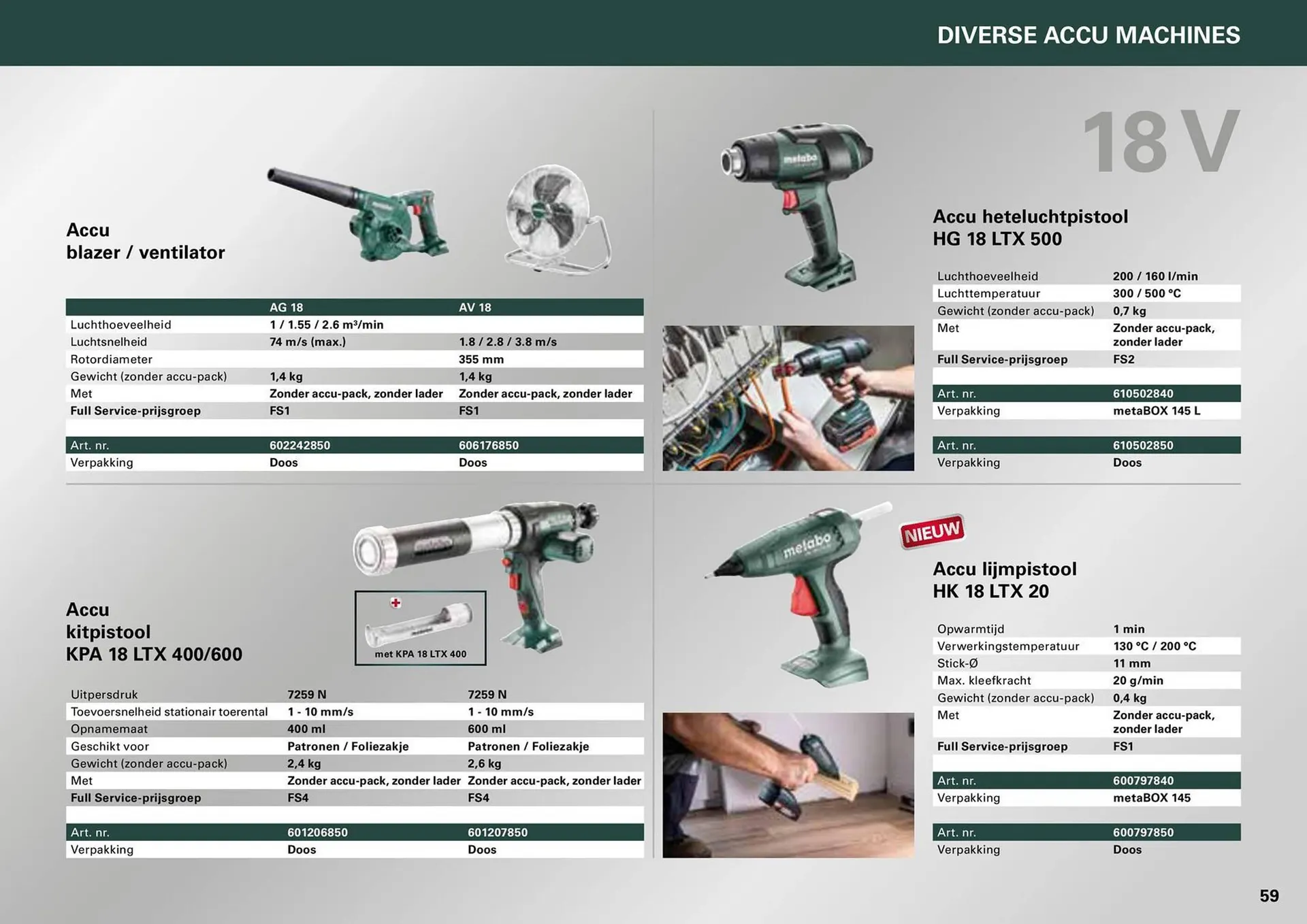Metabo folder van 7 maart tot 31 december 2024 - folder pagina 59