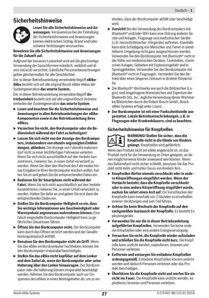 Electric Bike Manual van 12 februari tot 12 augustus 2025 - folder pagina 27