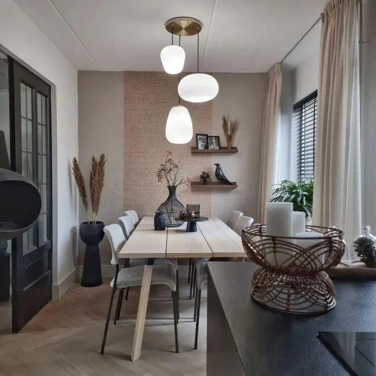 Design hanglamp goud 3-lichts met opaal glas - Hero