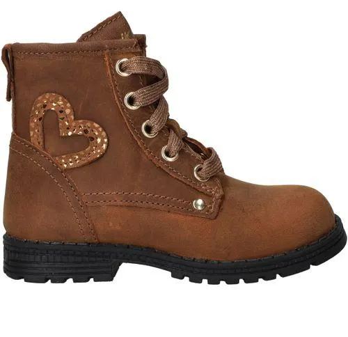 IK-KE Veterboots Cognac Meisjes