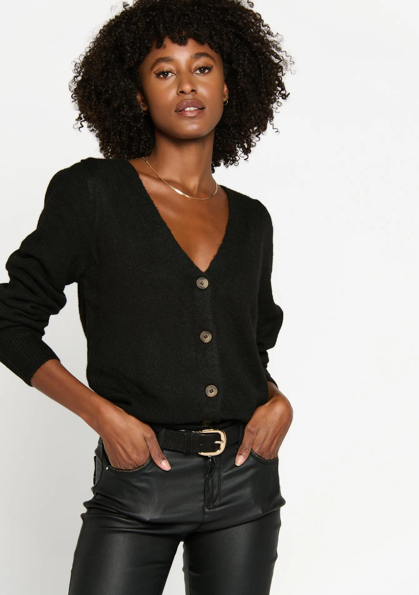 Cardigan with V-neck