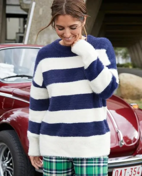 Zachte trui met strepen