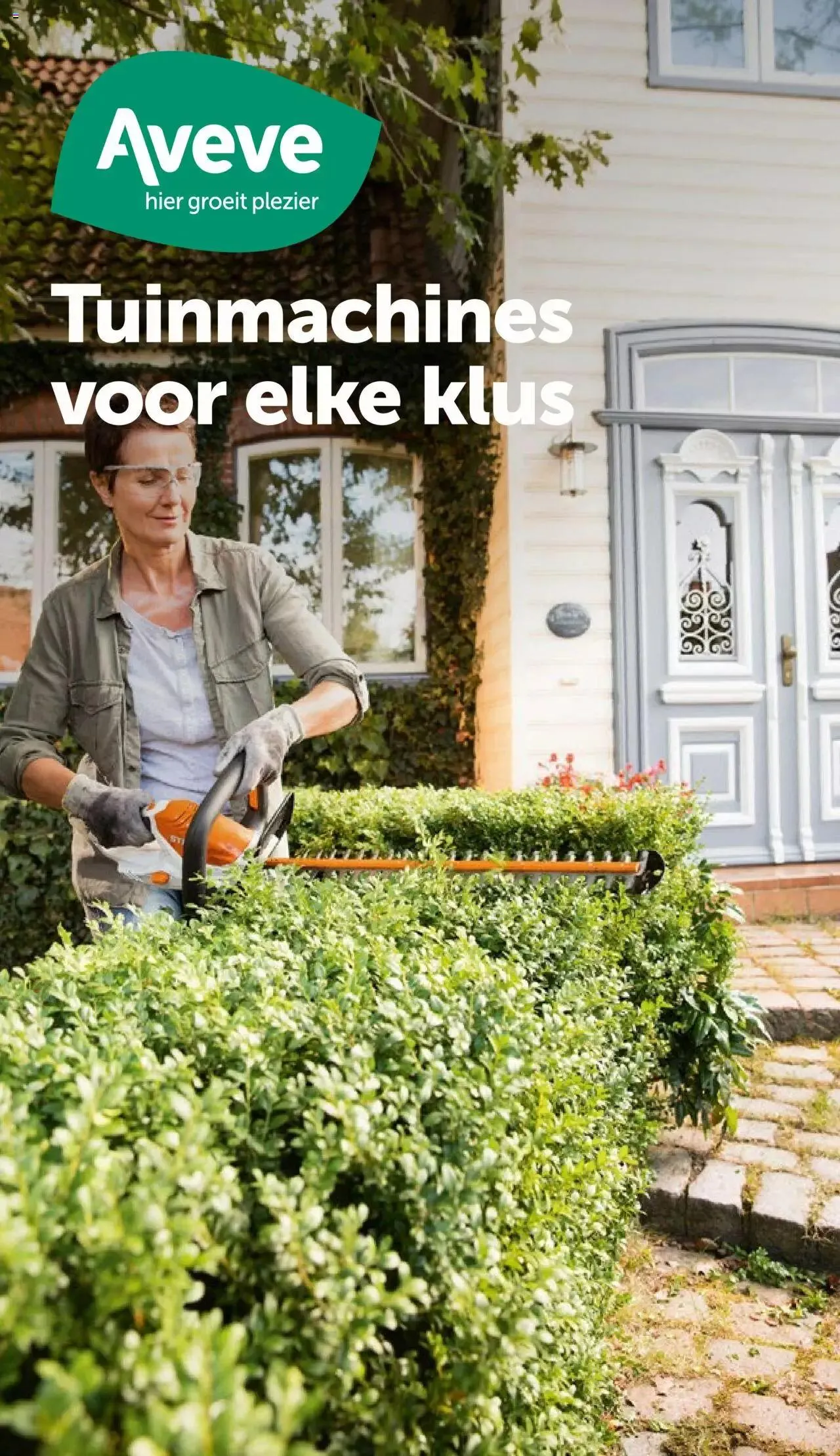 Aveve folder - Gids tuinmachines van 12 mei tot 31 december 2023 - folder pagina 1