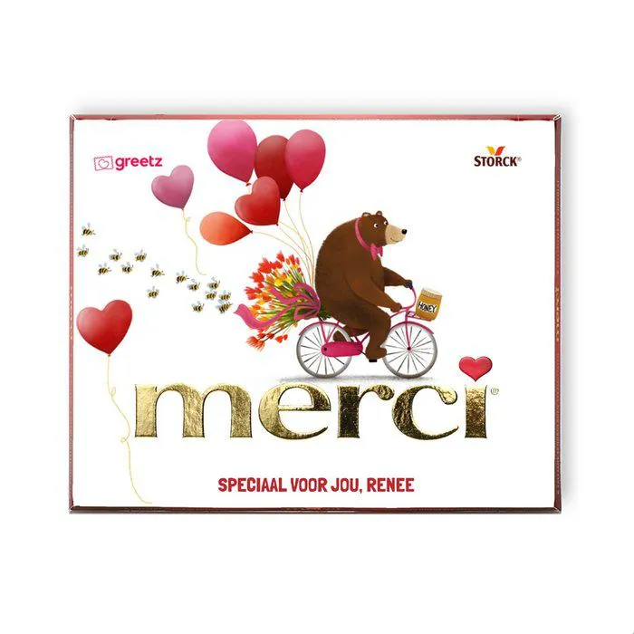 Merci Assorti | Speciaal voor jou met eigen tekst | 250gr
