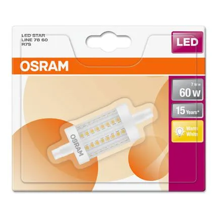 Osram ledlamp R7s 7W line Warm wit