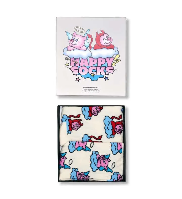 2-Pack Good Bad Pig Socks Gift Set