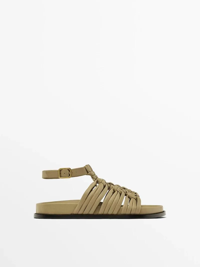 Knotted flat sandals