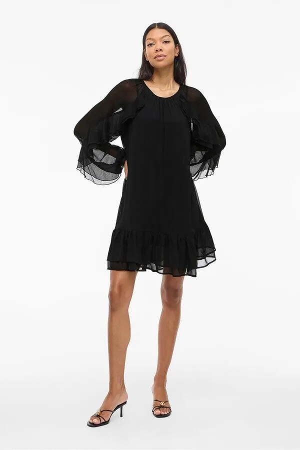 Vestido corto con volantes