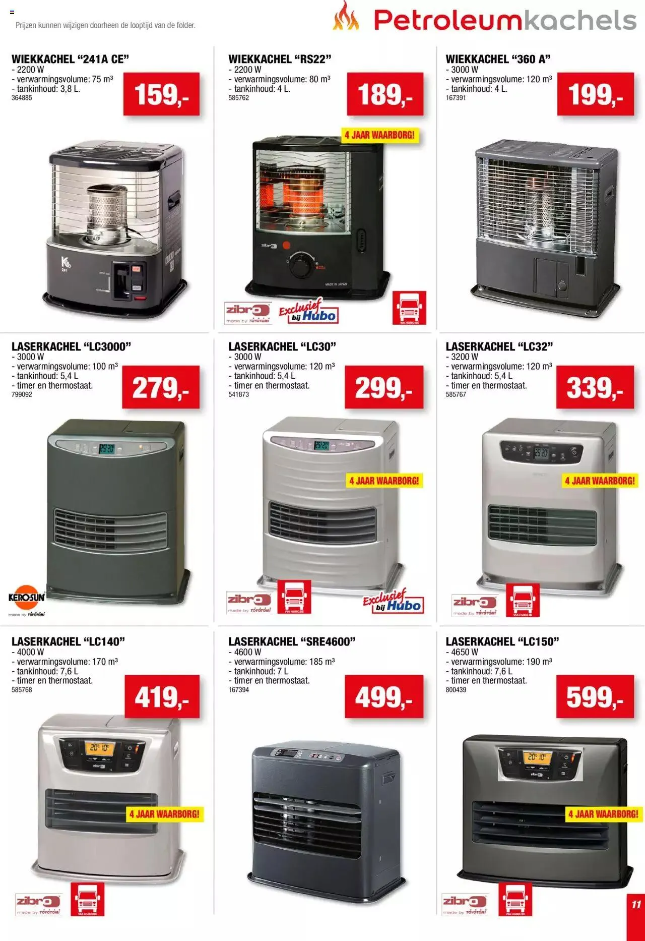 Hubo Verwarming Special van 1 maart tot 31 december 2024 - folder pagina 11