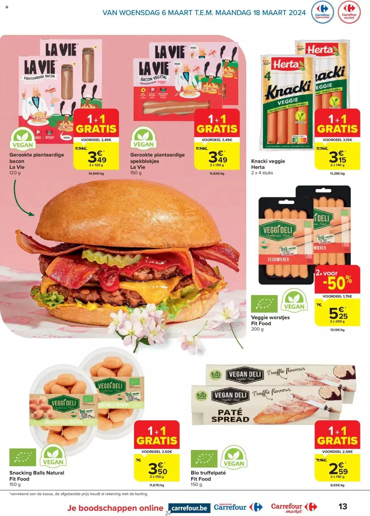 Carrefour Veggie Special van 18 maart tot 11 maart 2024 - folder pagina 13