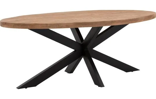 Eettafel Zida ovaal (extra dik blad)