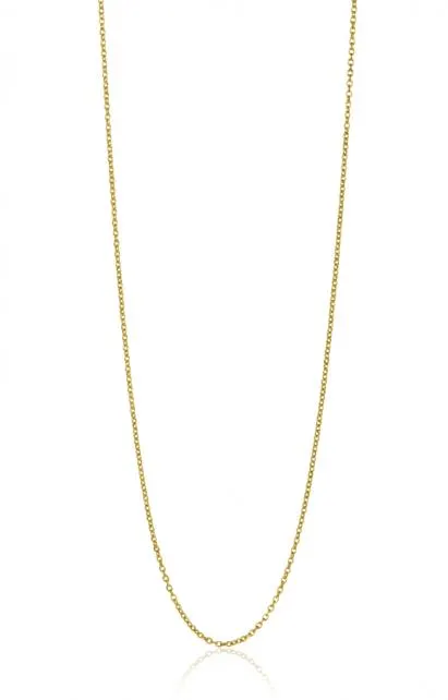 42cm ZINZI Gold 14 krt anker ketting 0,9mm breed, ideaal om je hanger aan te bevestigen ZGLA42-09