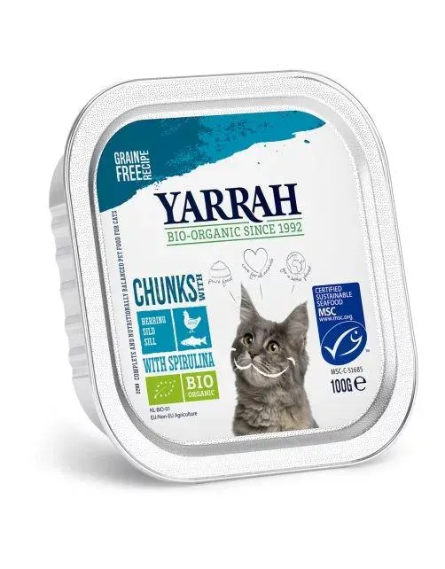Yarrah Bio Kat Alu Brokjes In Saus - Kattenvoer