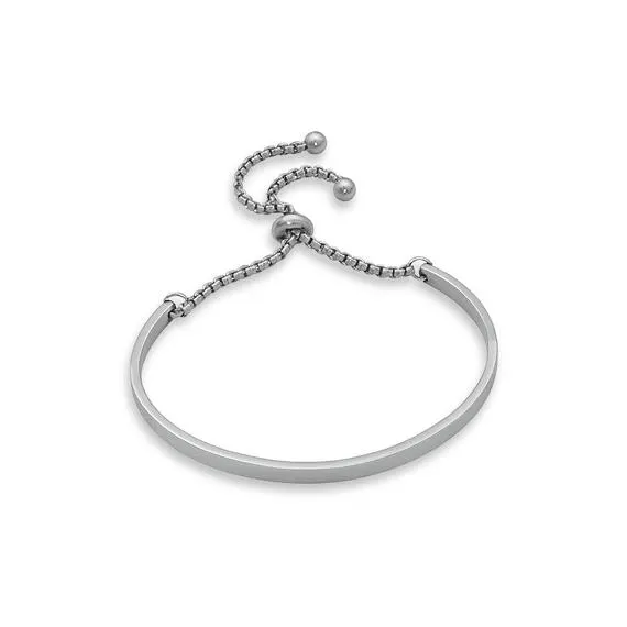 Armband in edelstaal, verstelbaar met schakel