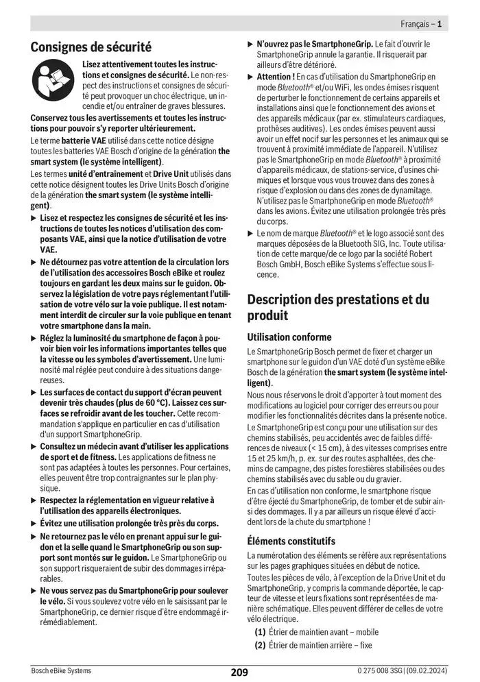 Electric Bike Manual van 12 februari tot 12 augustus 2025 - folder pagina 209