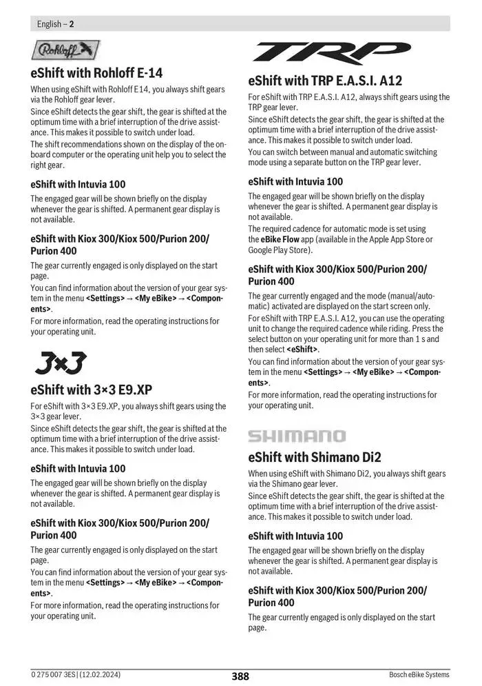 Electric Bike Manual van 12 februari tot 12 augustus 2025 - folder pagina 388