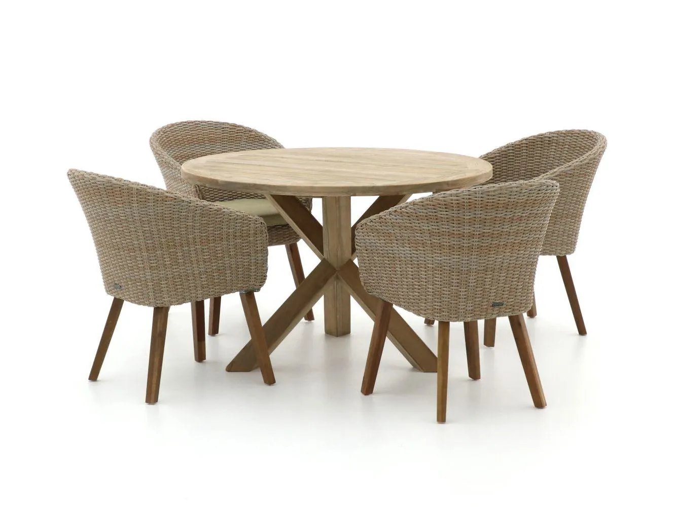 Intenso Tropea/ROUGH-Y Ø 120cm dining tuinset 5-delig