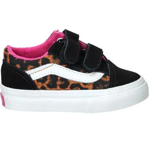 Vans Old Skool V Leopard Pop Sneakers Zwart Meisjes