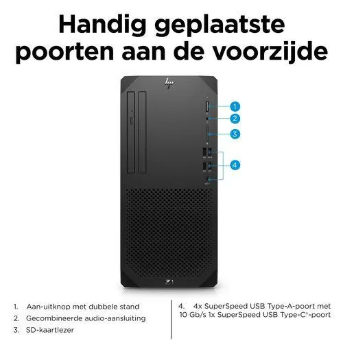 HP Z1 G9 Tower Intel® Core™ i7 i7-12700 16 GB DDR5-SDRAM 512 GB SSD NVIDIA T400 Windows 11 Pro Works