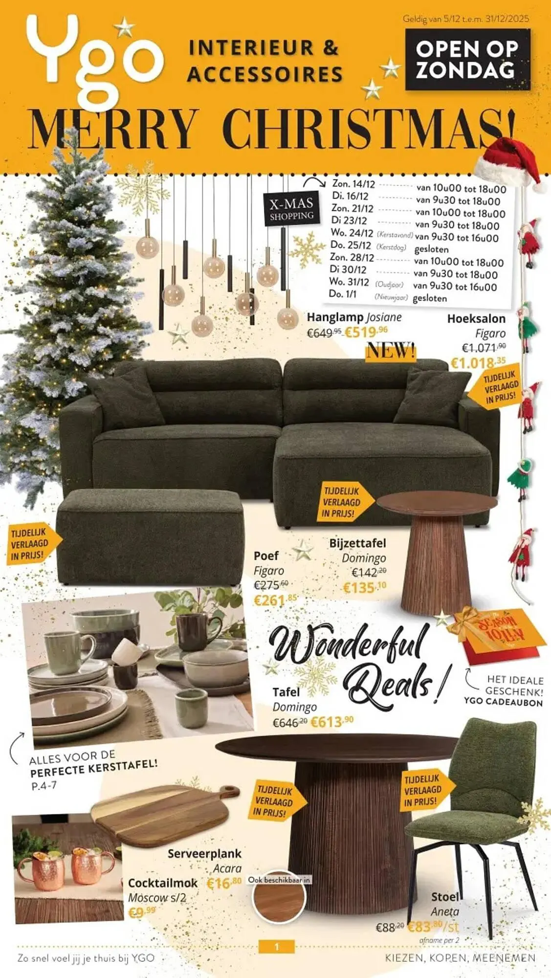 YGO folder van 5 december tot 31 december 2025 - folder pagina 1