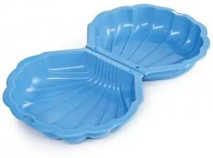 Paradiso Toys zandbak met deksel Schelp 102 x 88 x 20 cm blauw