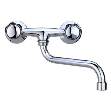 Atlantic keukenkraan Thomas 2-knops onderuitloop chroom 15 cm