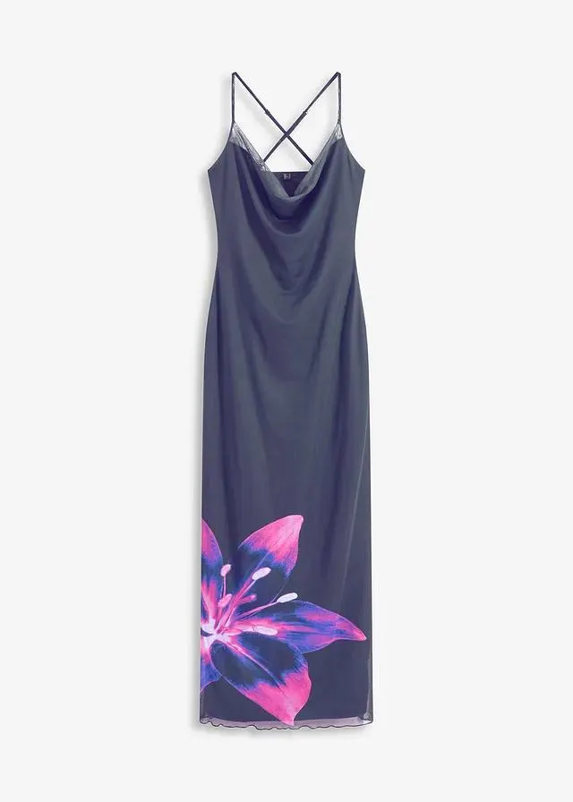 Robe en mesh à fines bretelles