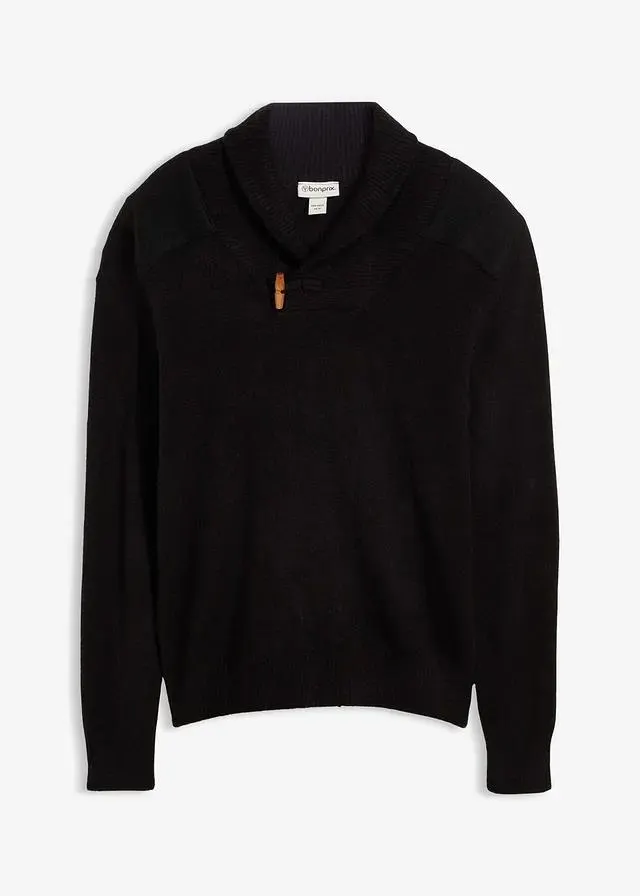 Pull en fine maille à col châle