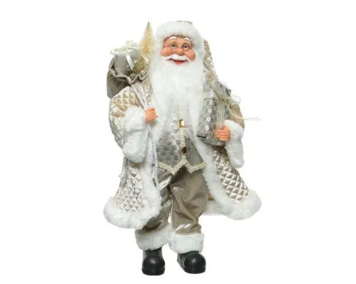 Decoris 560123 Kerstman Polyester - 14 x 25 x 45 cm